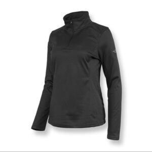 The North Face Women's Tech 1/4 Zip Black Smooth Face Fleece Pullover